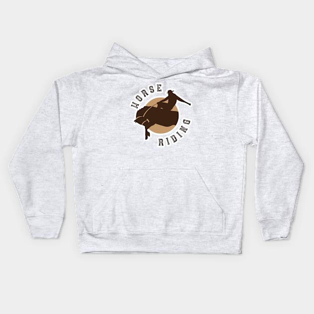 Horse Riding Kids Hoodie by Dojaja